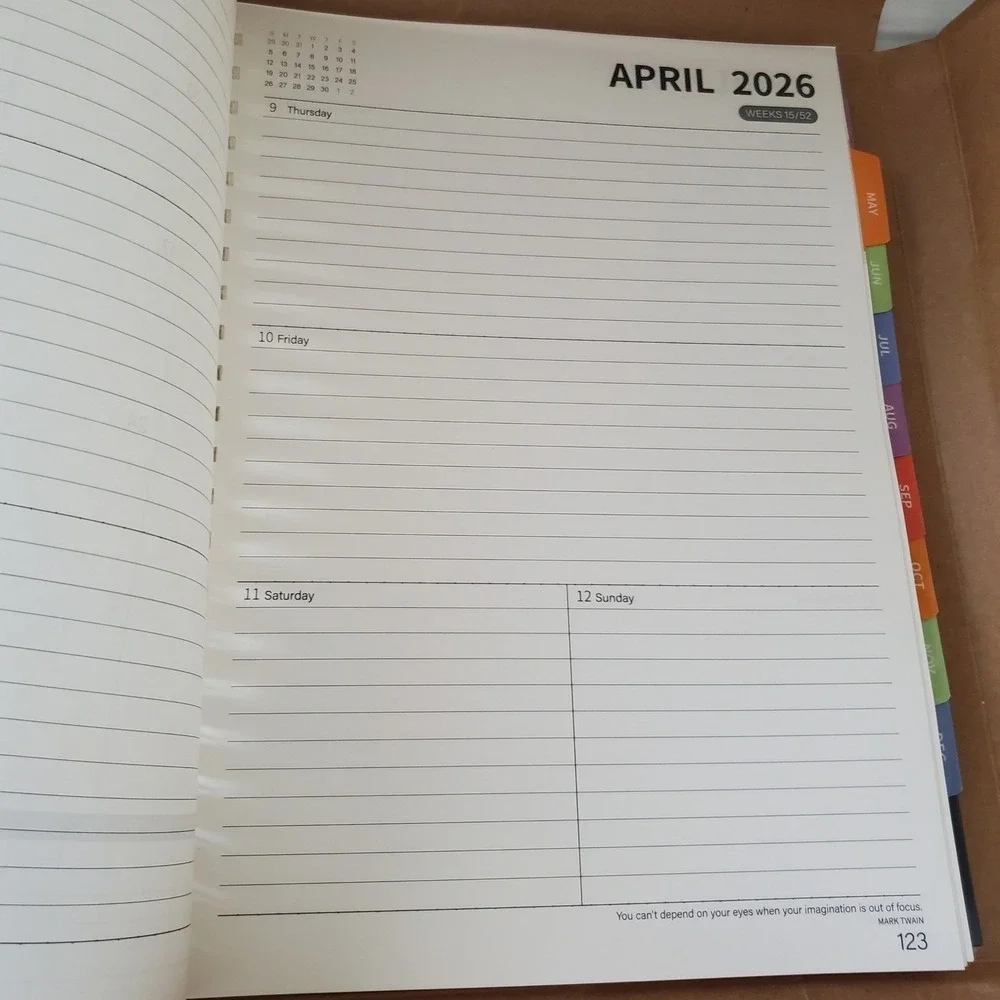 2025-2026 Academic Planner Spiral Bound Weekly Monthly with Stickers & Ruler